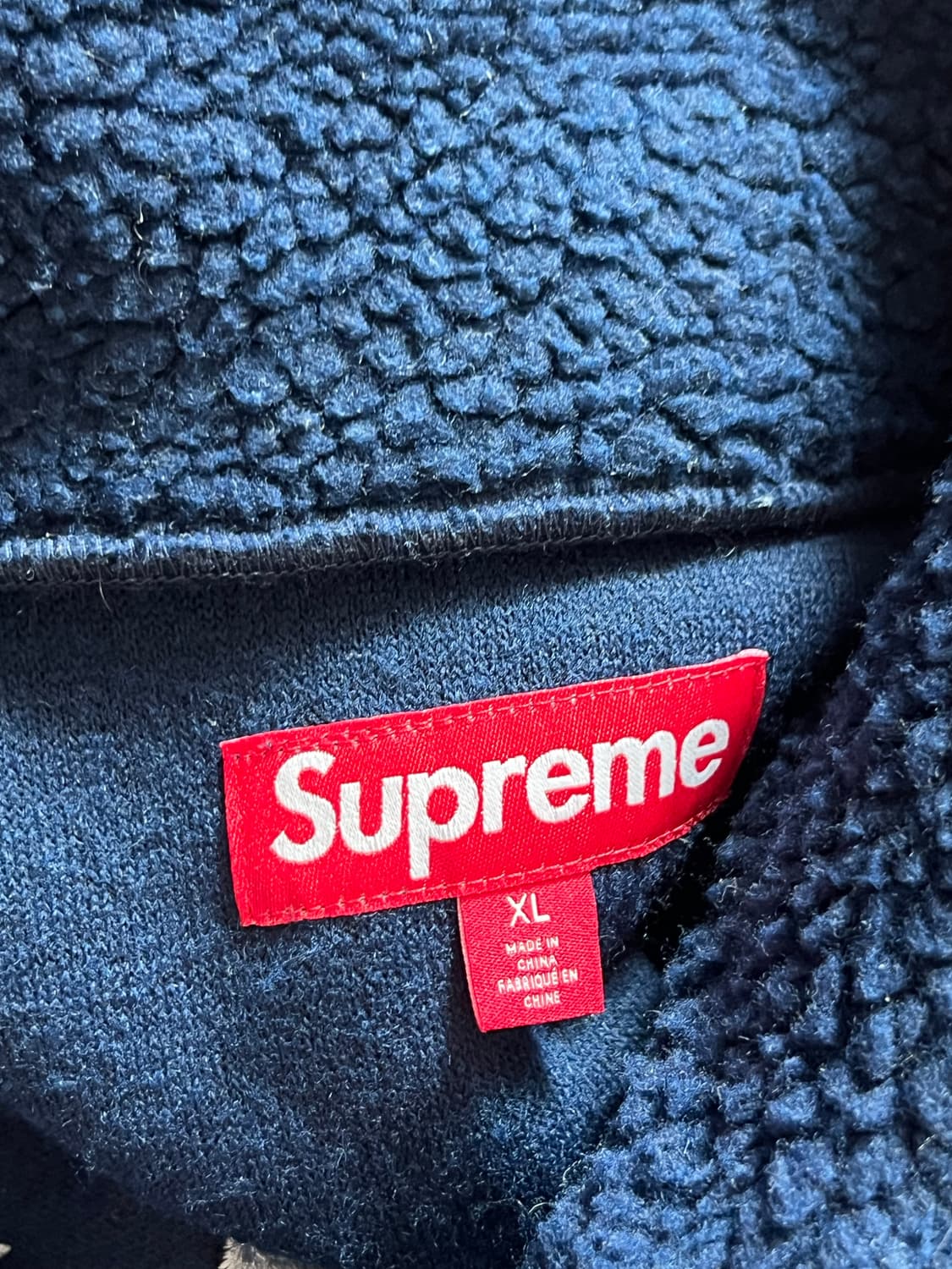 슈프림 아크 하프 집 플리스 풀오버 네이비 상품이미지3