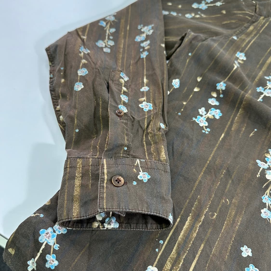 XL 겐조 브라운 플라워패턴 셔츠 상품이미지4