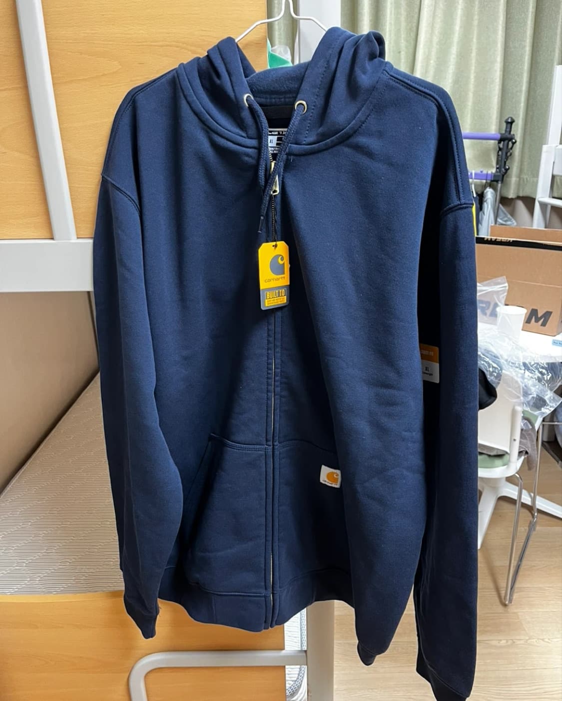 칼하트 루즈핏 후드집업 네이비 XL 상품이미지1