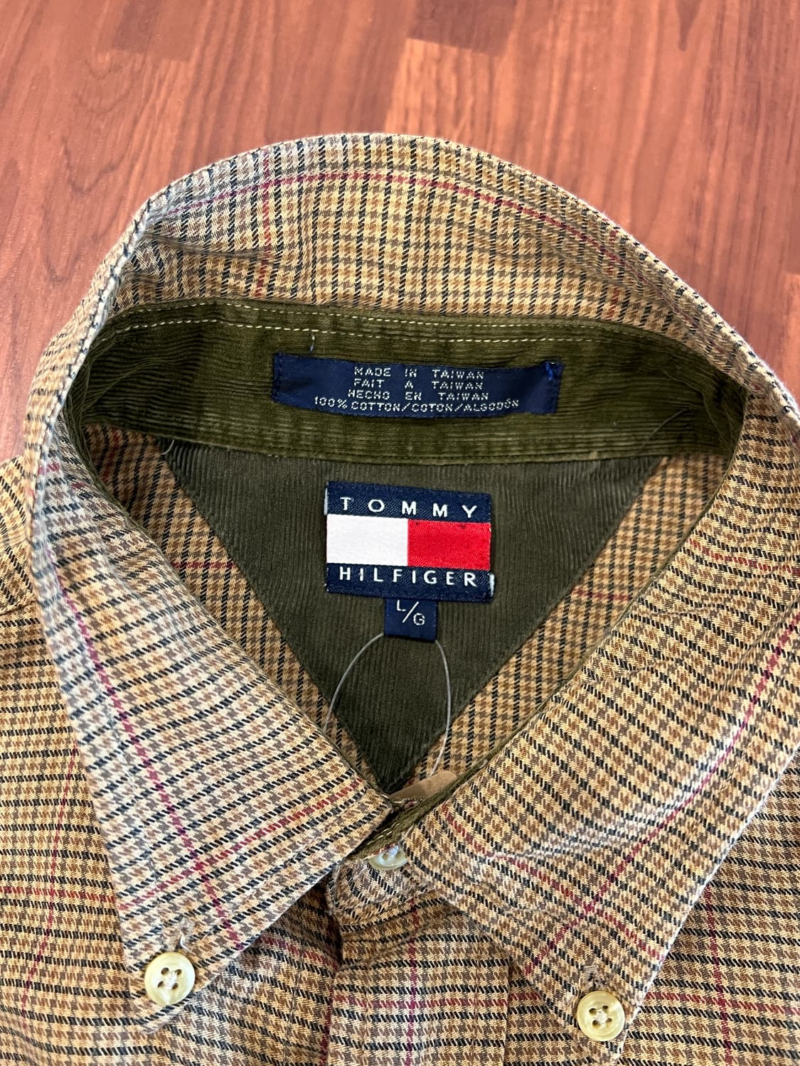 90s Tommy Hilfiger 타미힐피거 투포켓 올드 체크 셔츠 상품이미지10