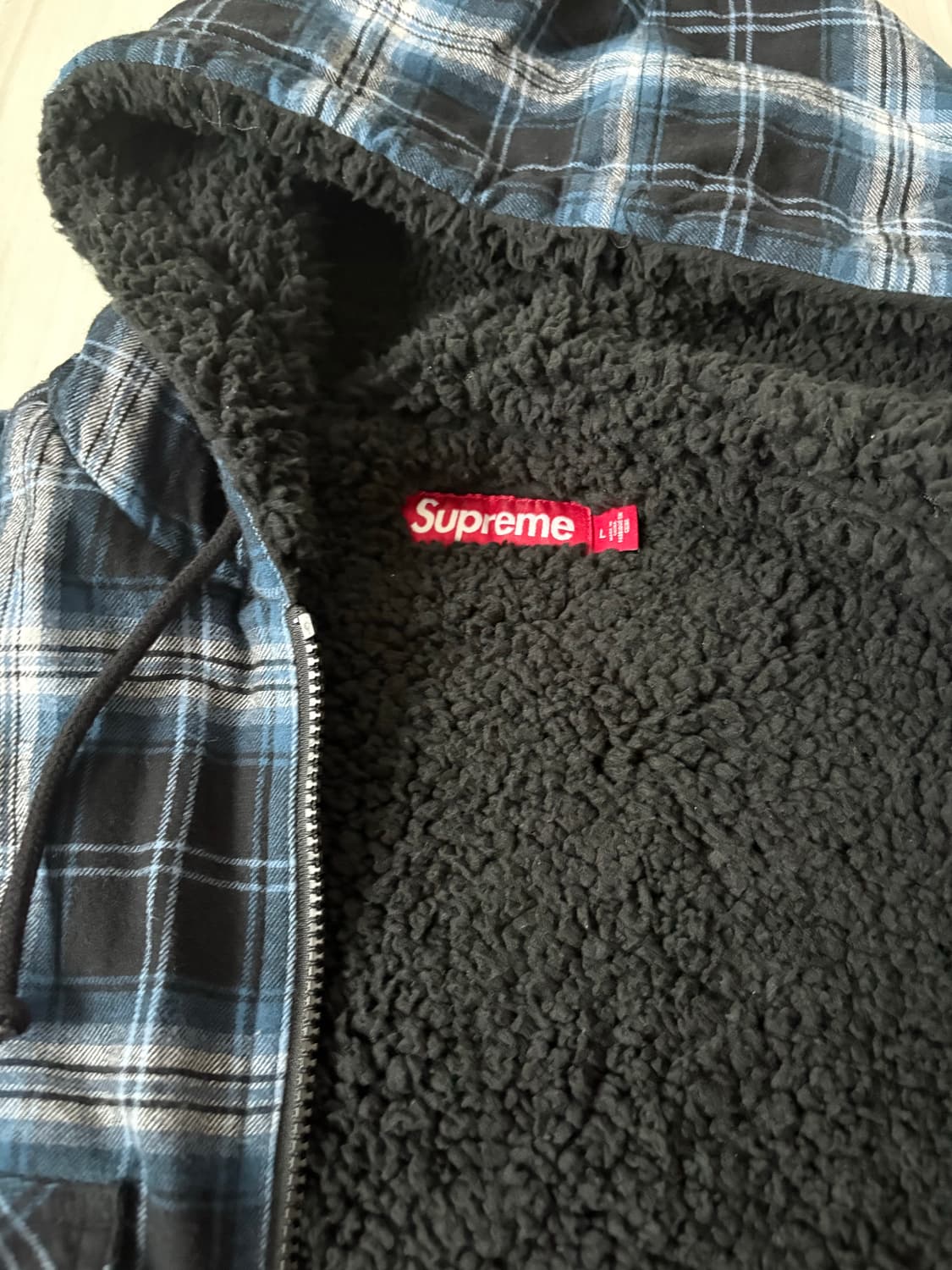 슈프림 라인즈 플란넬 후드자켓 상품이미지2