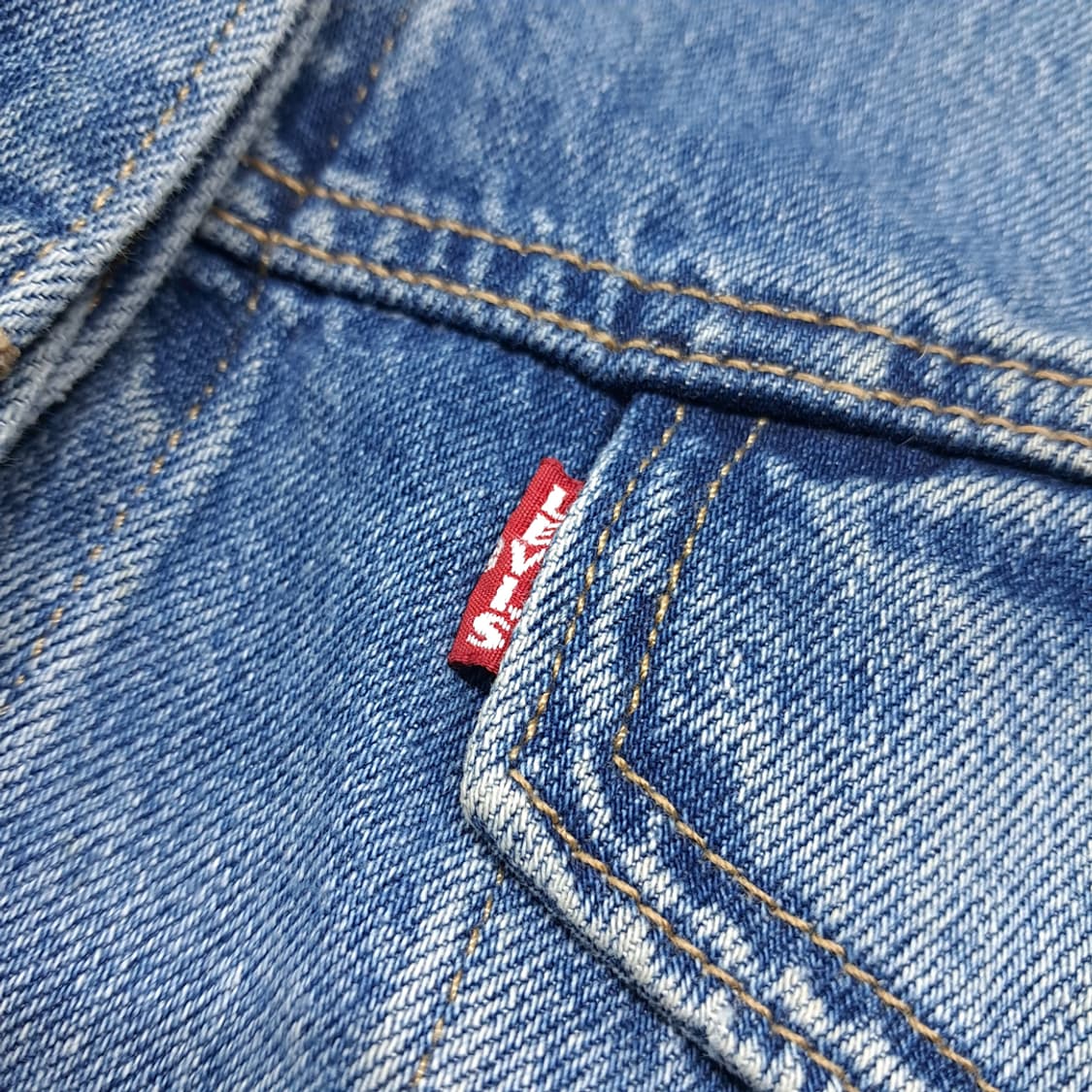 CK031 M 리바이스 빅E 75690 프리미엄워터리스 중청 데님 자켓 상품이미지5