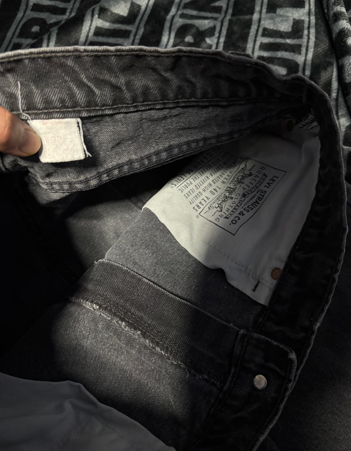 리바이스 505 XX 데님 진 팬츠 블랙 상품이미지4