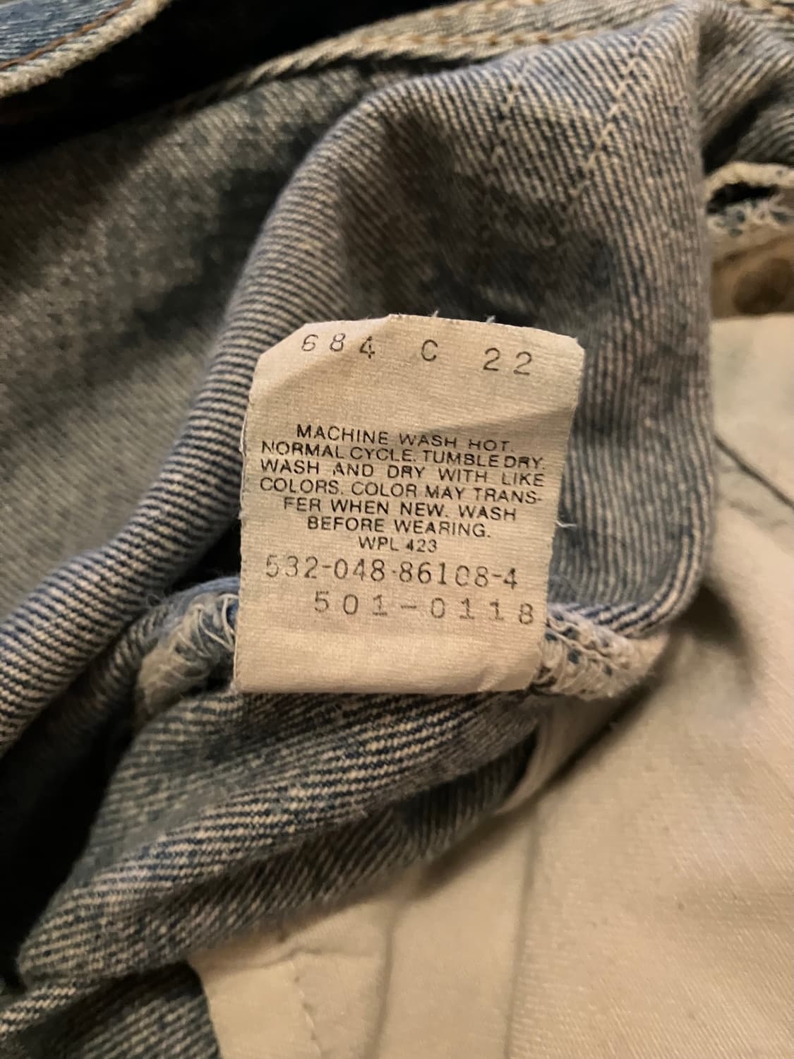 80s USA 빈티지 리바이스 501 데님 팬츠 상품이미지10