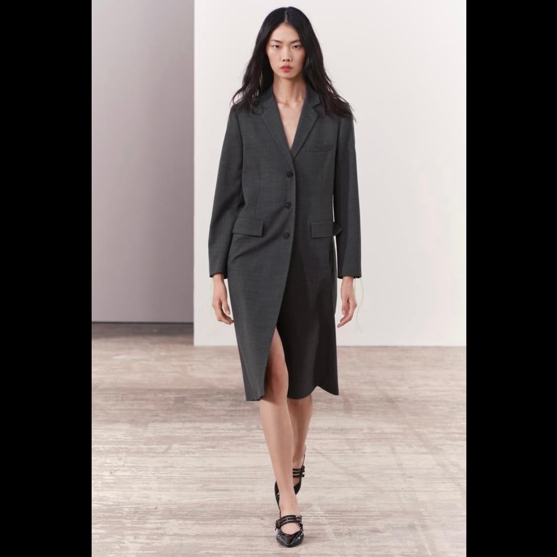 zara 자라 테일러링 울 블렌드 프록 코트 ZW 컬렉션 (새상품) 상품이미지10