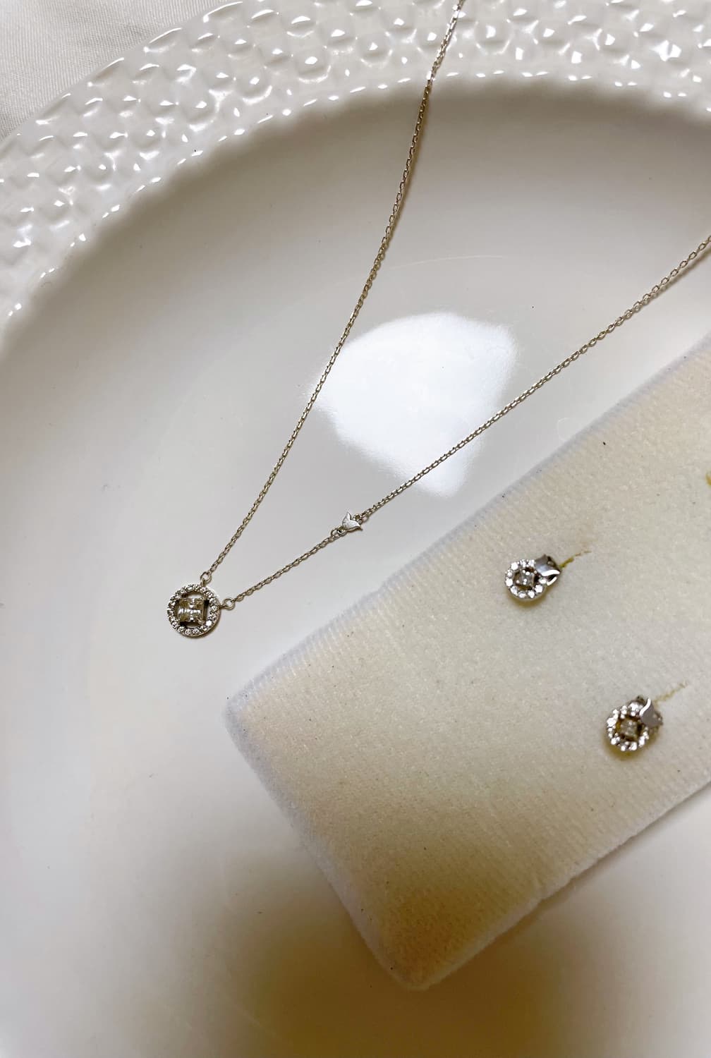 세트특가/티르리르 튤리 목걸이 귀걸이 세트 실버925 시그니처튤립 큐빅 상품이미지2