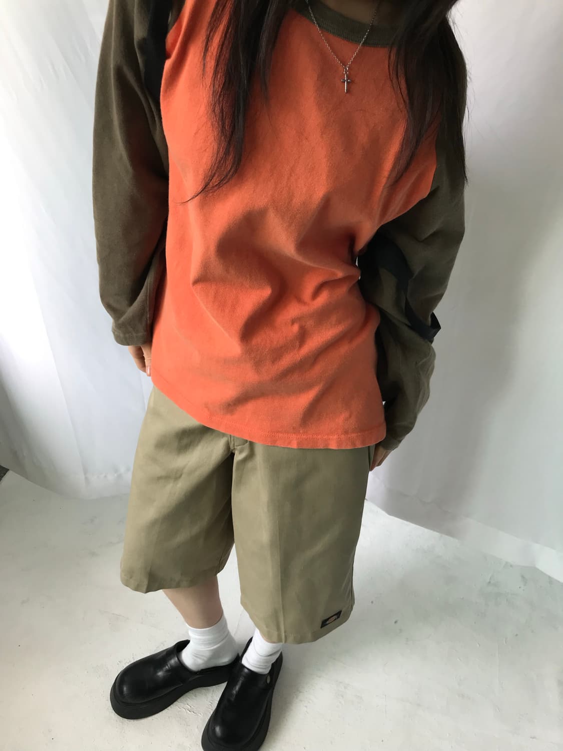 ⊹ Orange Raglan Long Sleeve Tee 상품이미지4