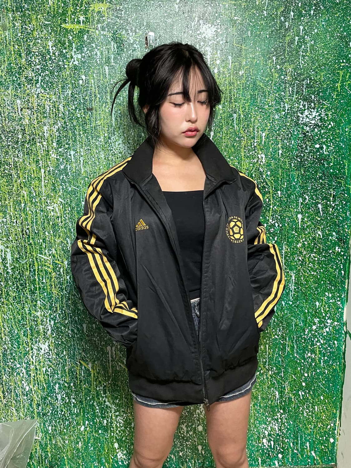 아디다스 축구팀 멕시코 블랙 검골 올드스쿨 점퍼 L 상품이미지2