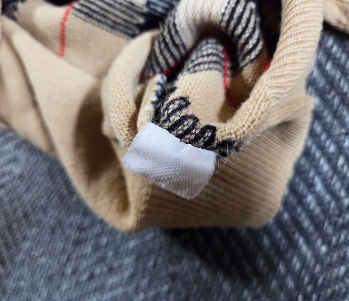 버버리 Burberrys 빈티지 노바 체크 램스울 가디건
 상품이미지5