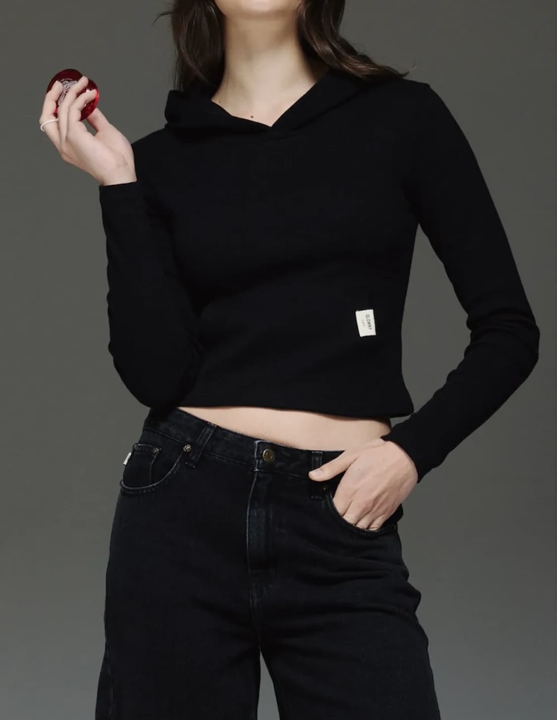 글로니 크롭 후드티 상품이미지2