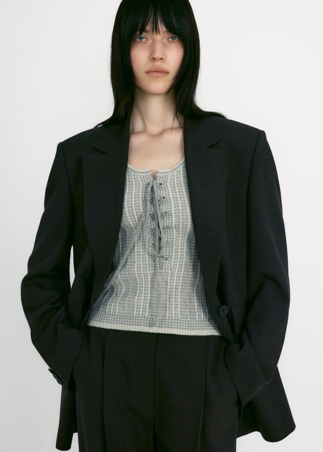 로우클래식 lace up knit vest 상품이미지3