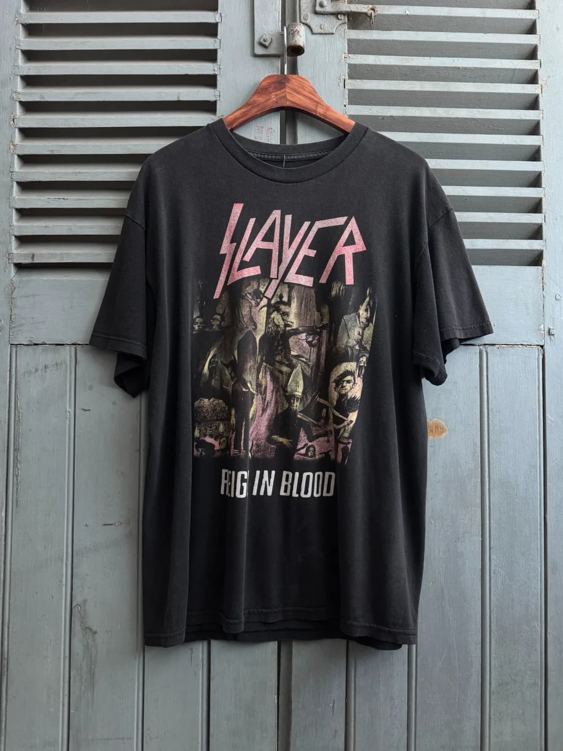 [L]SLAYER REIGN IN BLOOD 밴드 티셔츠 상품이미지1