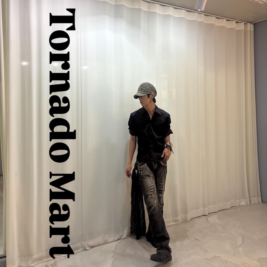 “Tornado Mart” Burgundy V-Kei Mood Shirt 상품이미지1