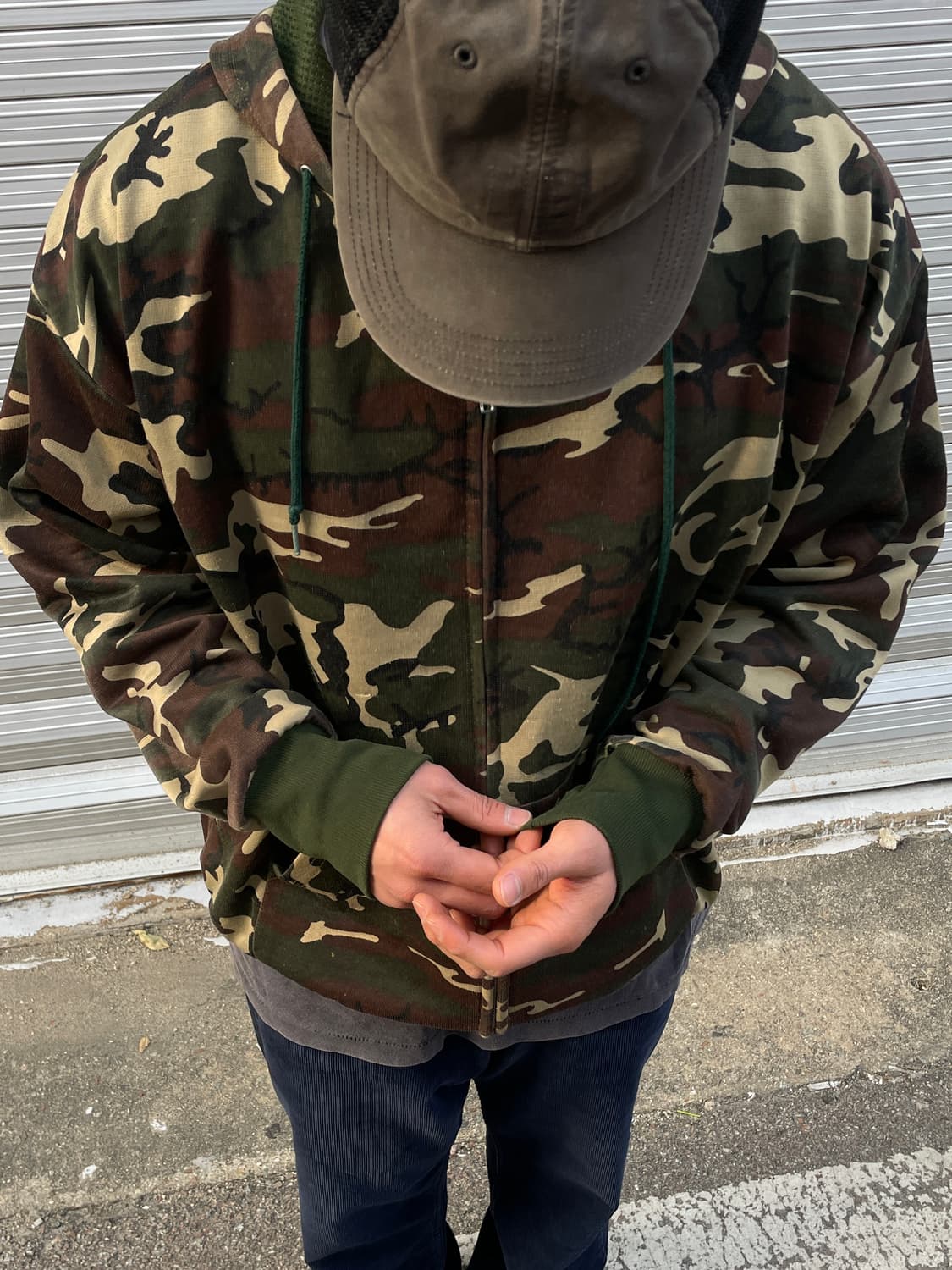 80~90s Camo Thermal Hood Zip(USA Made) 상품이미지5