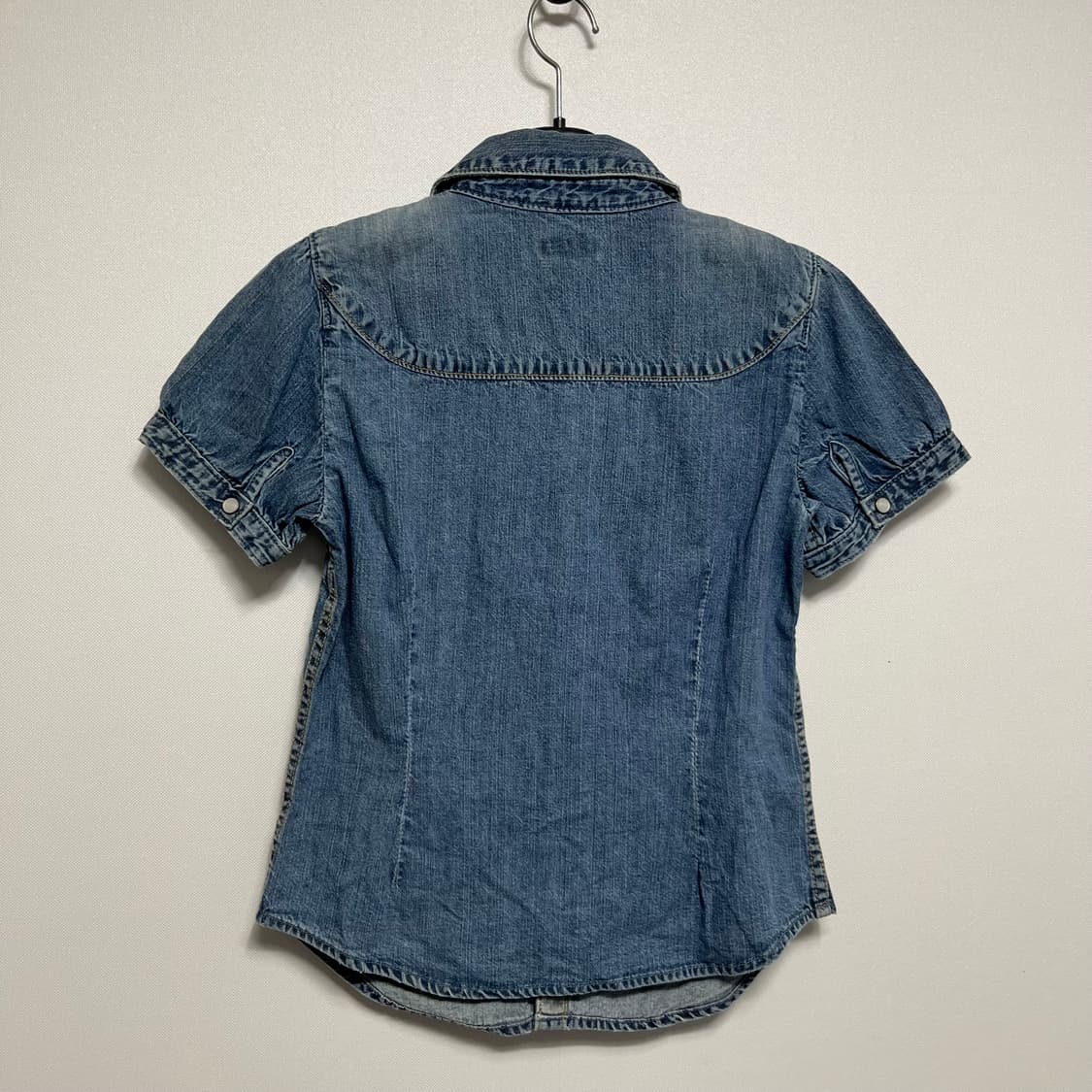 Earl Jean 얼진 y2k  데님 반팔 셔츠 S 상품이미지5