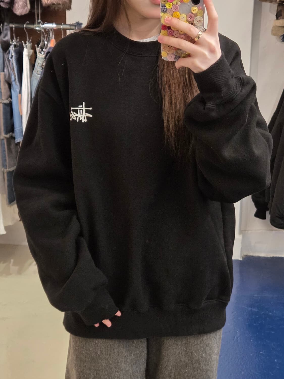 Stussy 스투시 스탁로고 맨투맨 상품이미지2