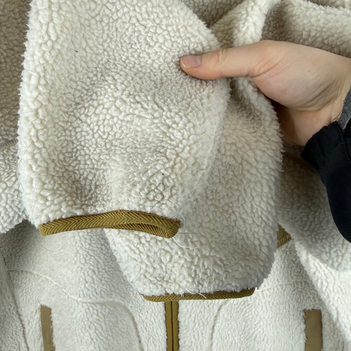 95) 블랙야크 양털 플리스 롱 자켓 아이보리 상품이미지4