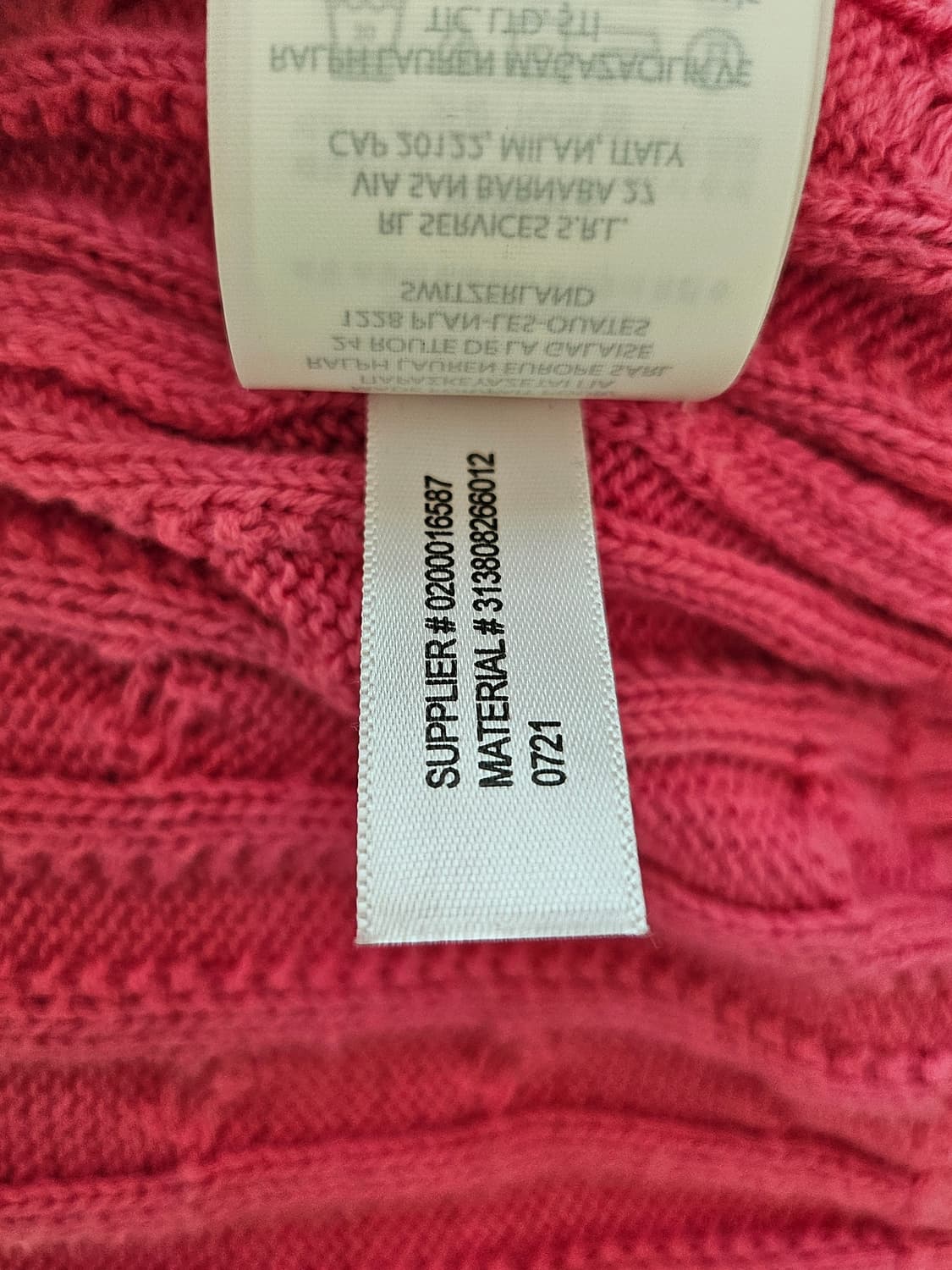 폴로 랄프로렌 케이블 니트 핑크 / 봄 니트 / 여성 44~55 상품이미지9