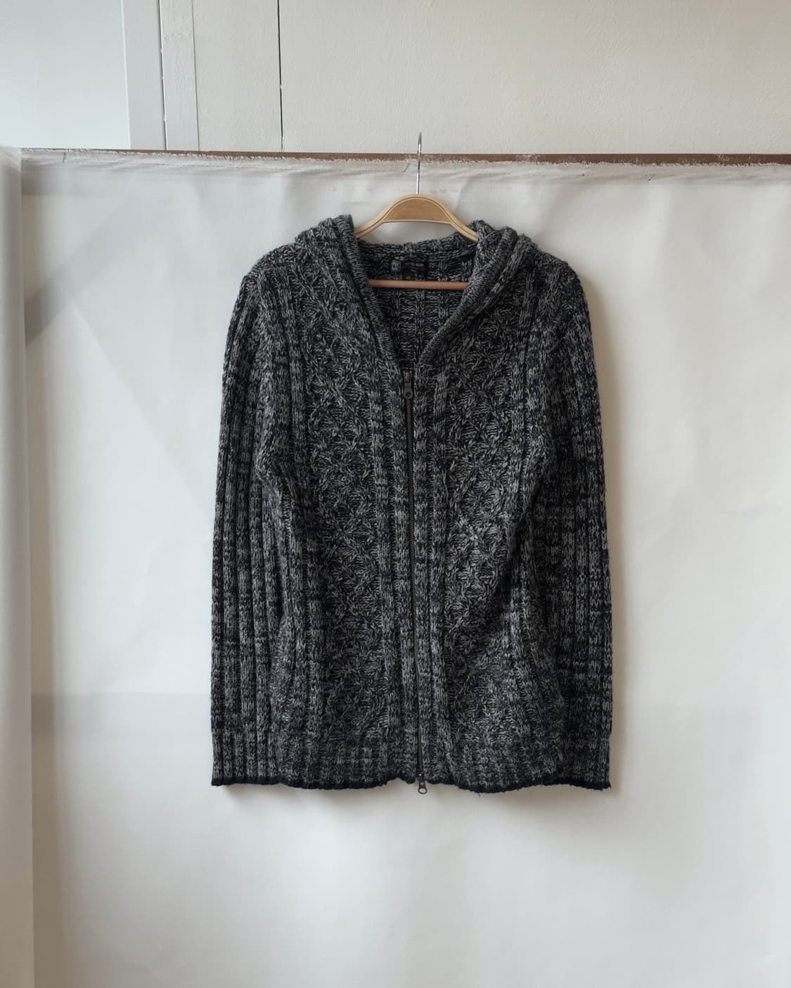 [MICHEAL KLEIN] hoodie knit zipup 상품이미지2