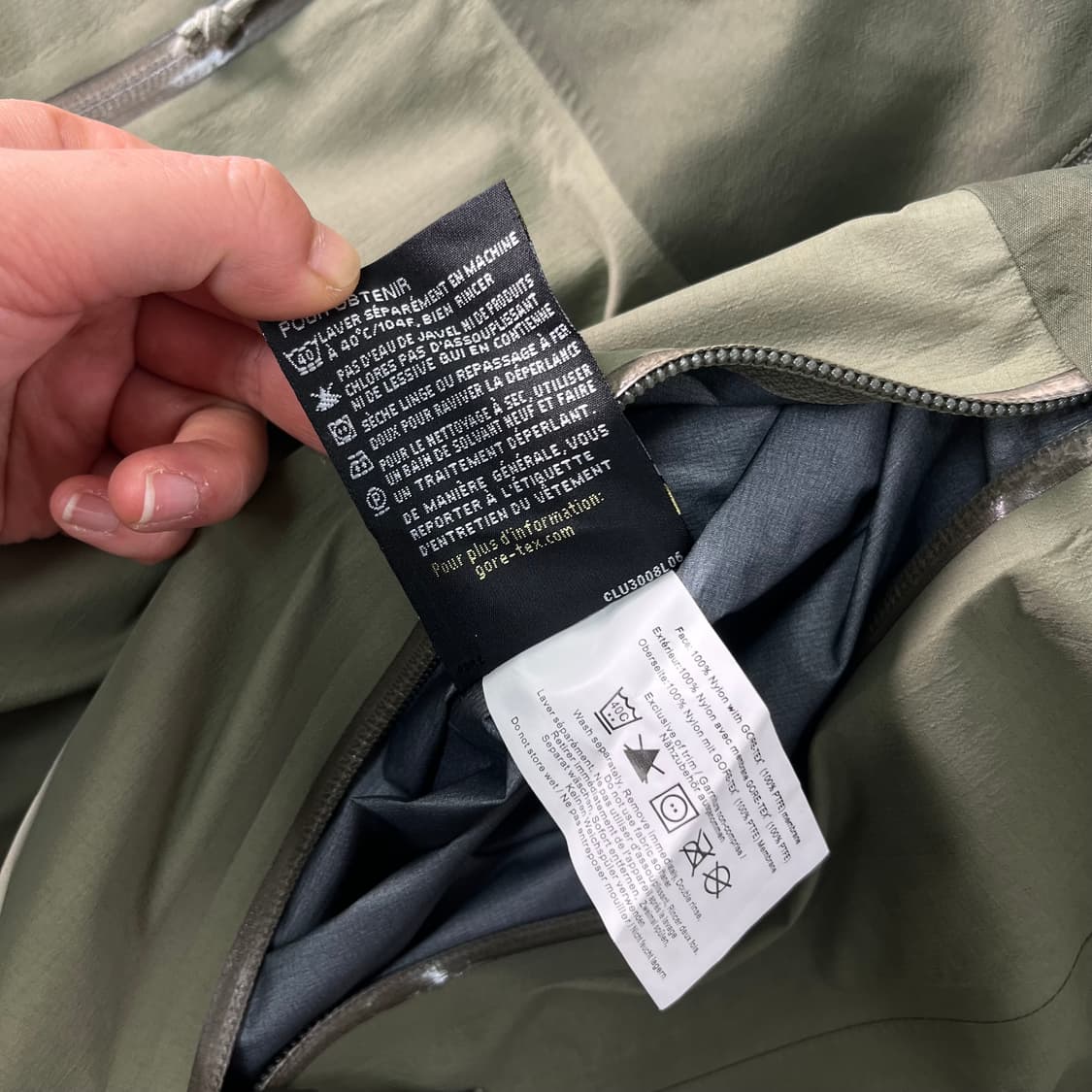 100 아크테릭스 세타 1세대 ar 카키 바람막이 자켓  상품이미지10