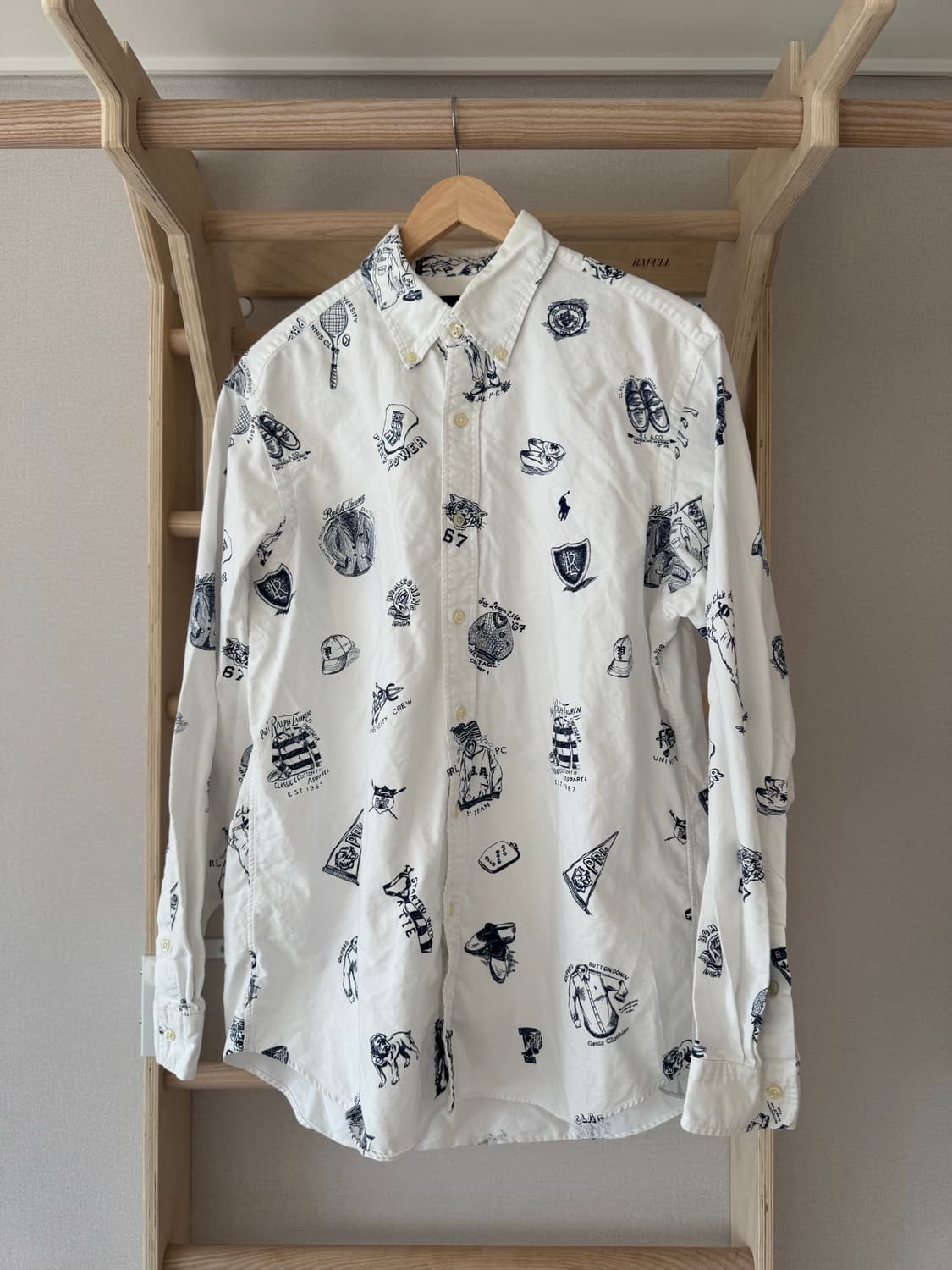 폴로 아이비리그 프린팅 셔츠 프레피룩 상품이미지1