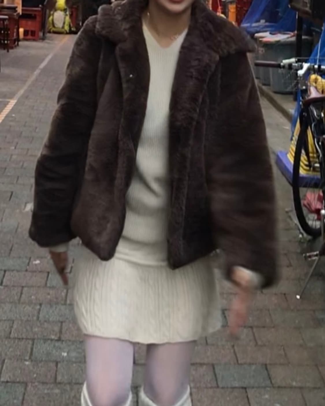 빈티지 브라운 퍼자켓 상품이미지1