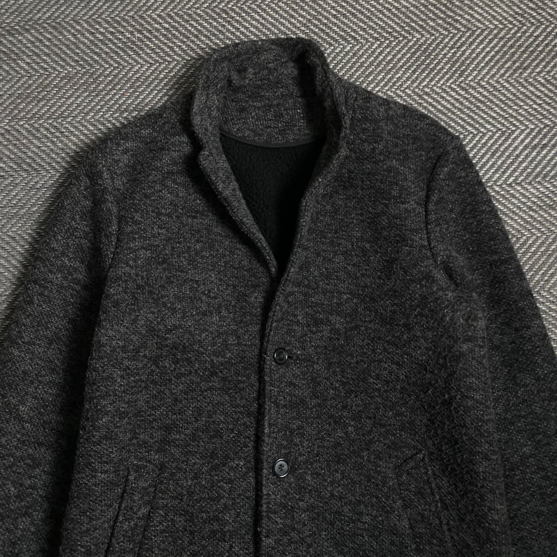 빈티지 트위드 오버핏 싱글 발마칸 코트o 4783 상품이미지4