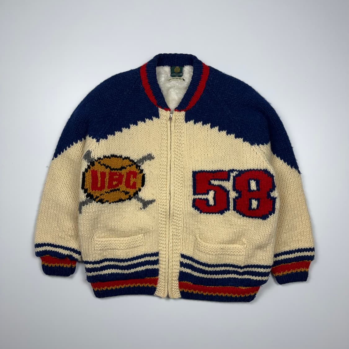 (105) 빈티지 베이스볼 셔틀랜드울 코위찬 자켓 상품이미지2