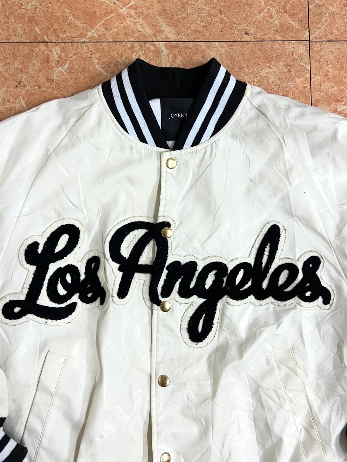 00s 조이리치 아카이브 로스엔젤레스 베어 자수 스타디움 바시티 자켓 S 상품이미지7