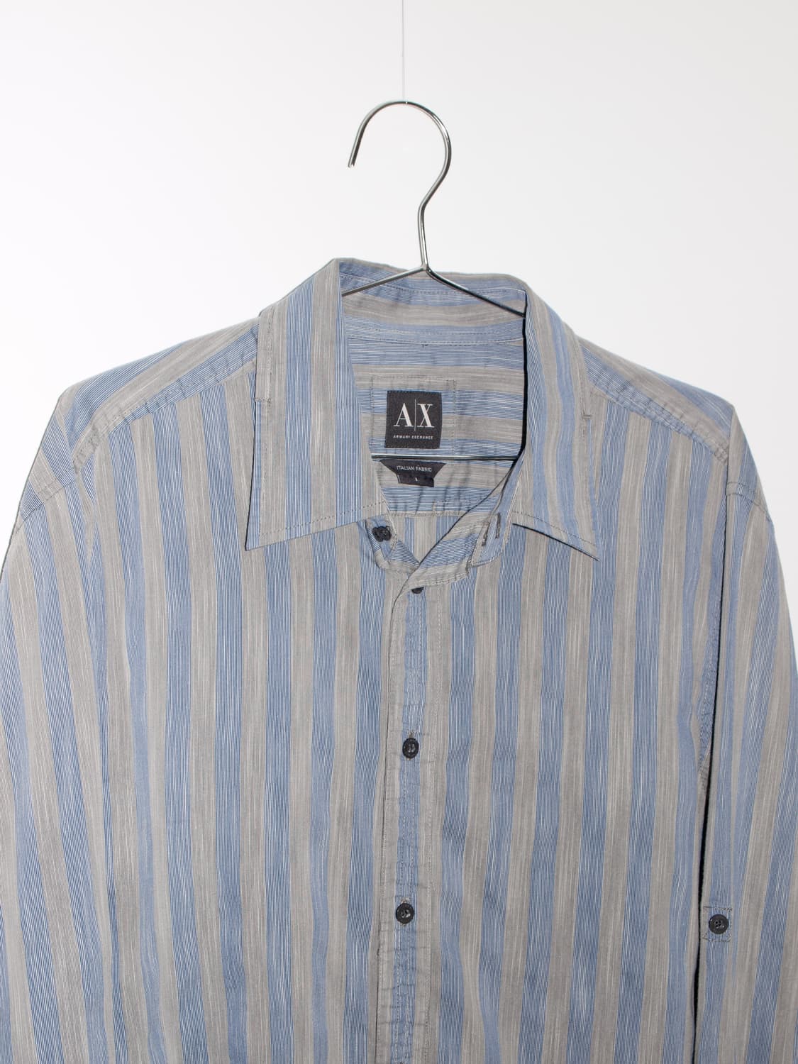 Cotton Roll-up Tab Stripe Shirts 상품이미지4