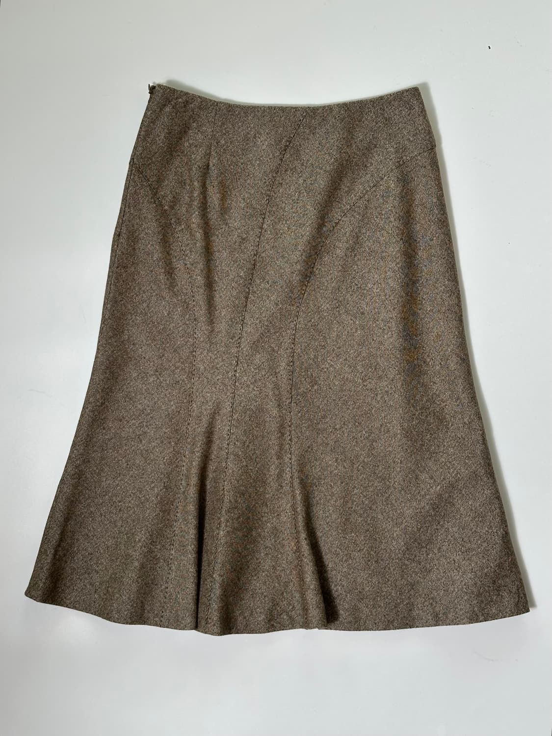 브라운 스티치 스커트 상품이미지4