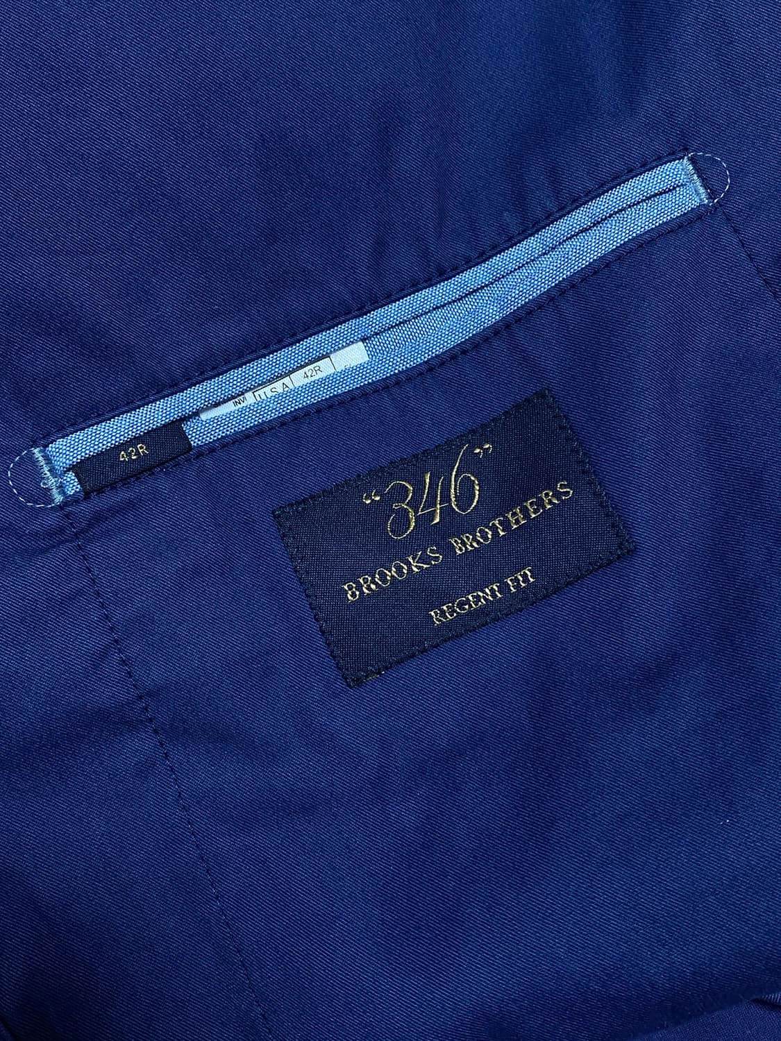 브룩스 브라더스 리젠트핏 워시드 네이비 코튼 싱글 블레이저 자켓 42R 상품이미지4