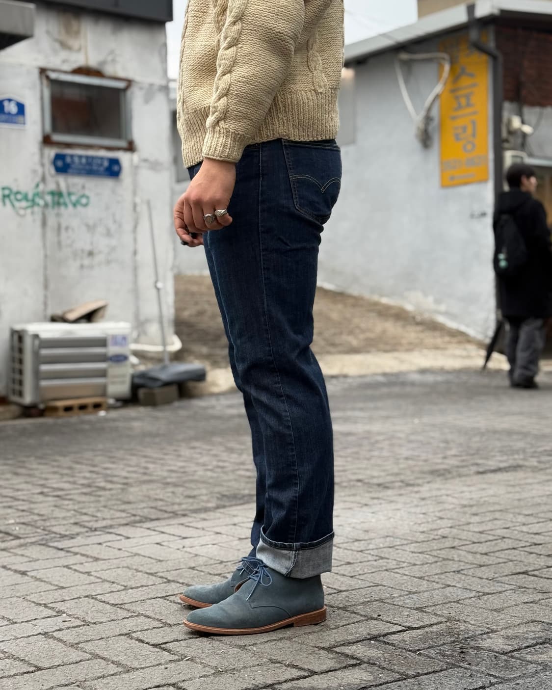 리바이스 505 레귤러 핏 데님 팬츠 32 상품이미지9