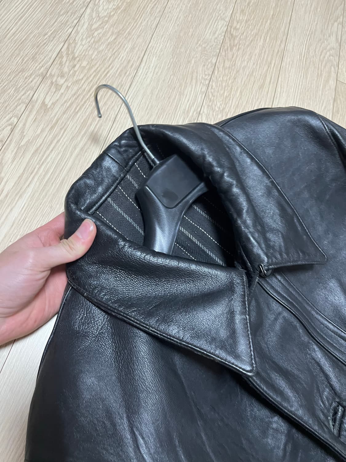 빈티지 프렌치 더블 레더자켓 르꼬르뷔지에 상품이미지6