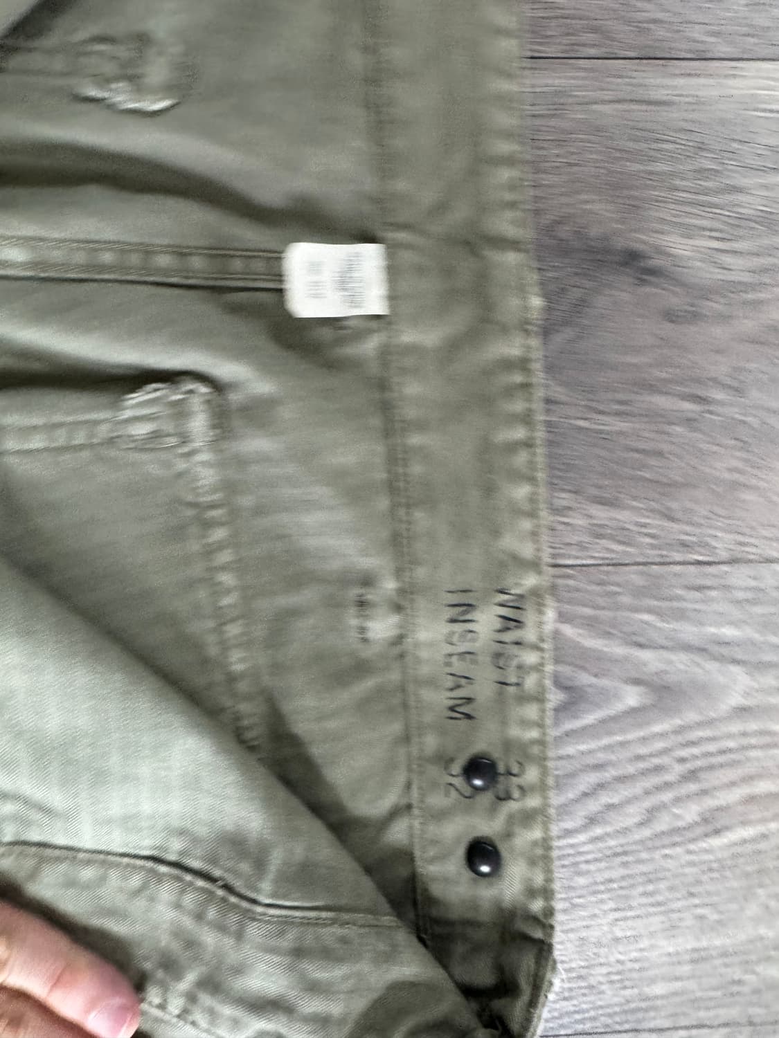 33/32 더블알엘 올리브 헤링본 퍼티그 필드 치노 상품이미지3