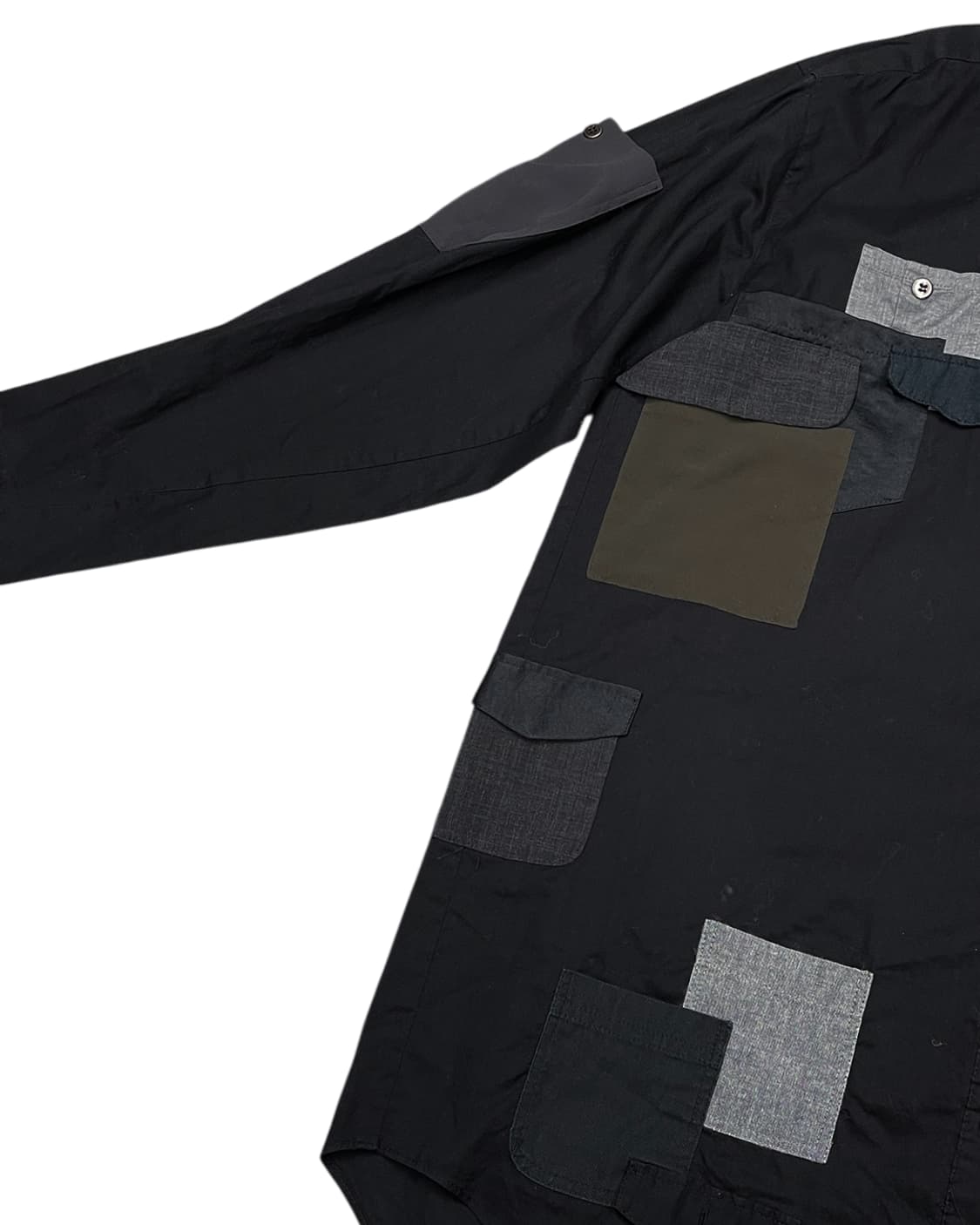 앤 소피 백 포켓 패치워크 오버사이즈 셔츠 상품이미지6