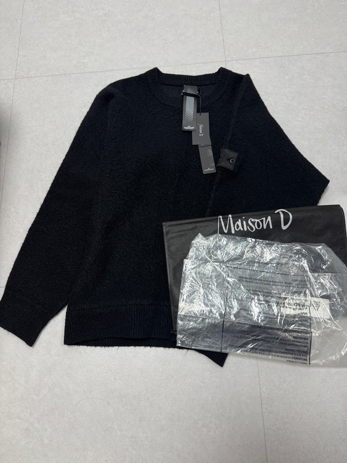 [2xl] 스톤아일랜드 쉐도우프로젝트 니트 블랙 (정품qr) 상품이미지6