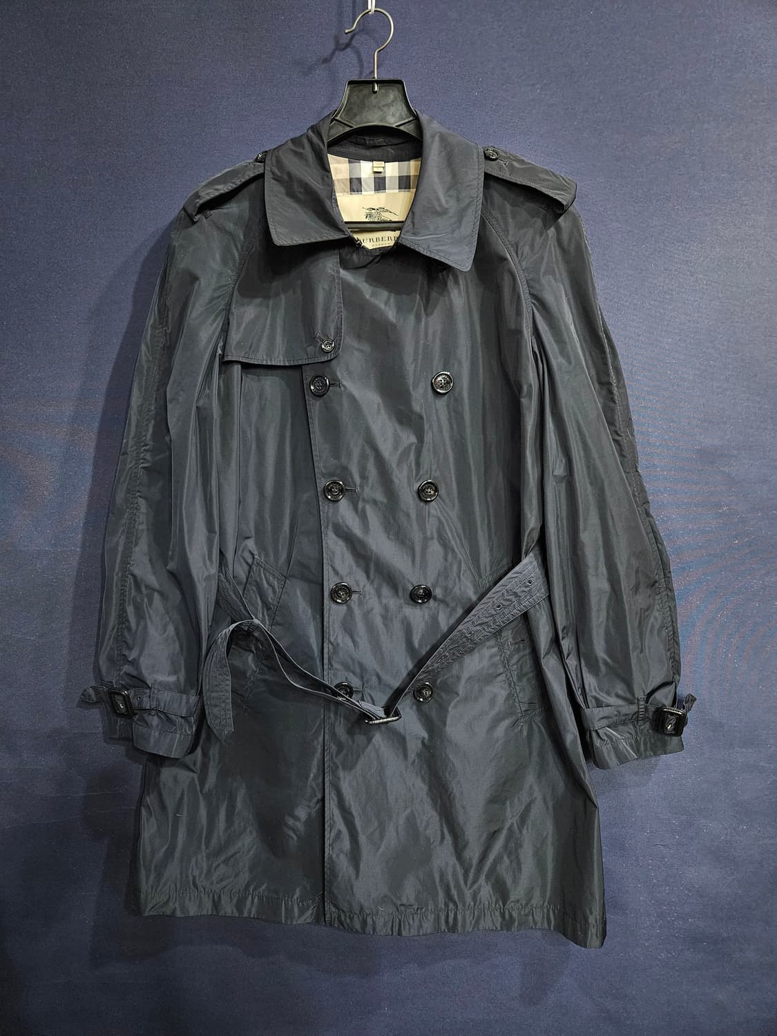 버버리 네이비 남성 105 더블 트렌치코트  상품이미지1