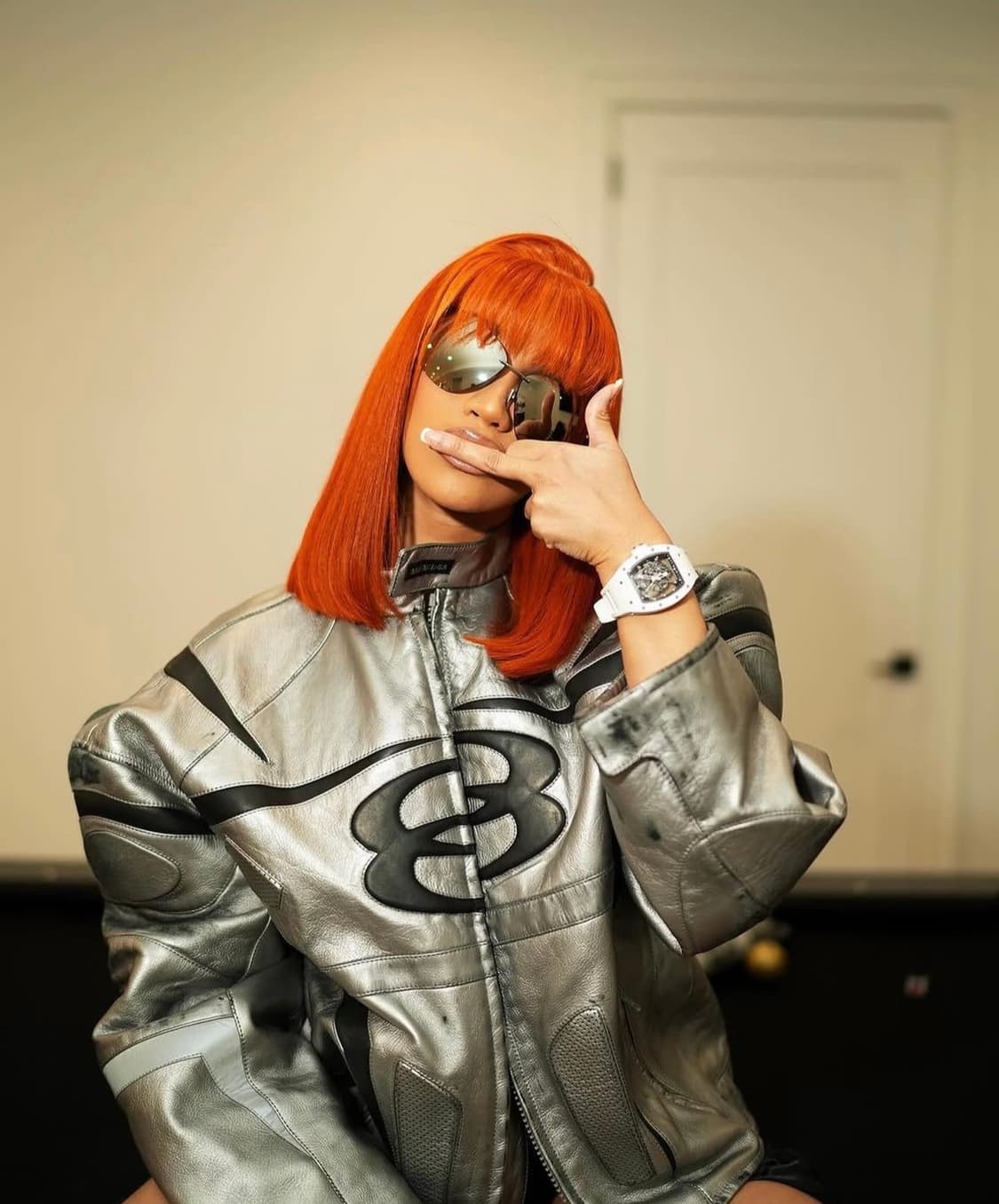 [3]발렌시아가 유니티 스포츠 아이콘 레이서 재킷 실버 상품이미지1