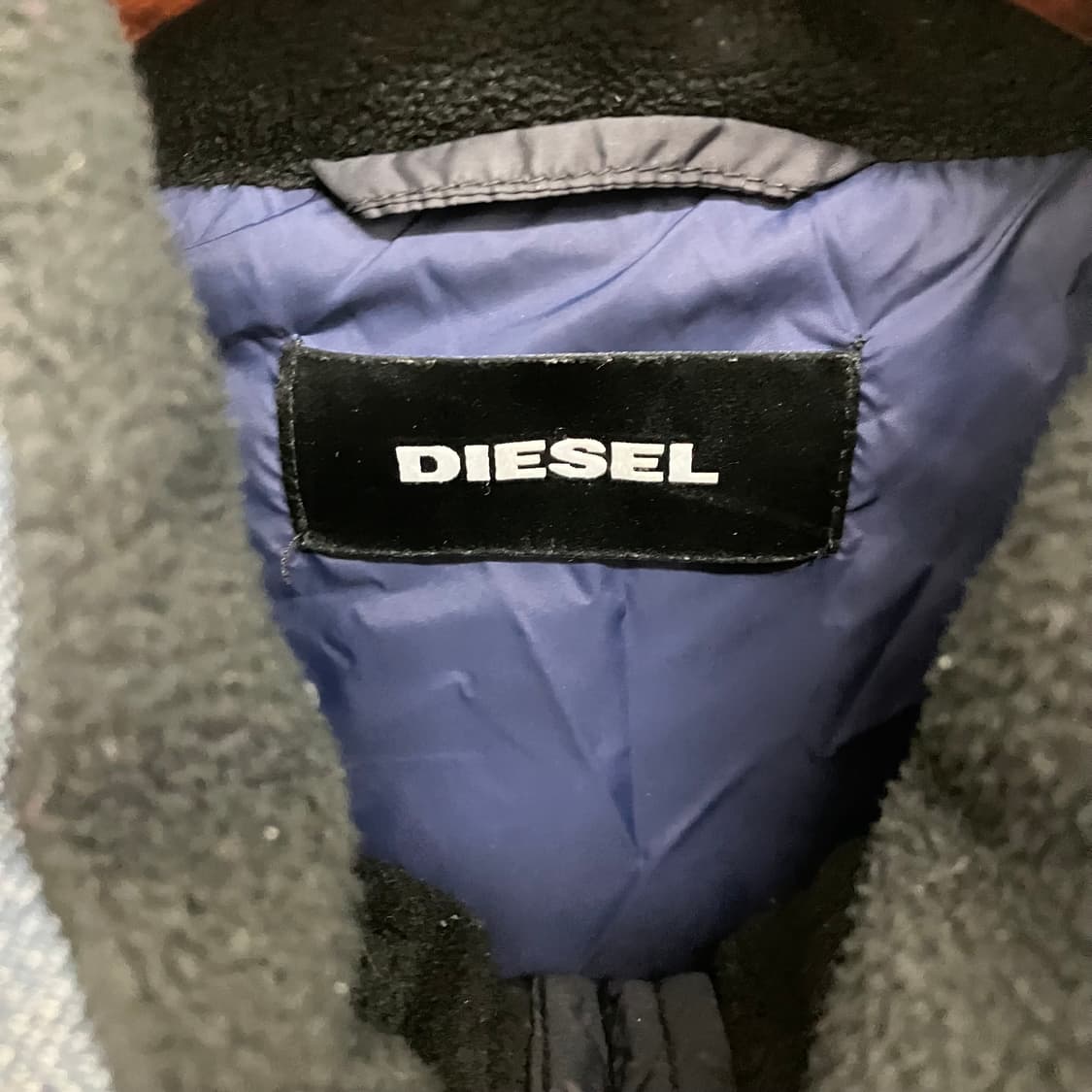 디젤 구스다운 데님 패널 패딩 L 상품이미지3