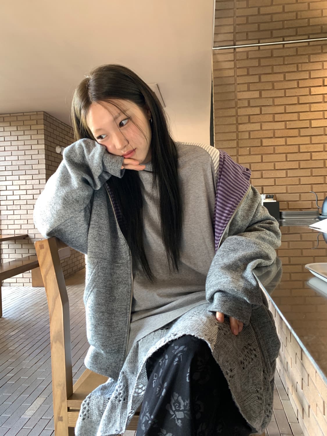 페인티드우드 스트라이프 후드 상품이미지1