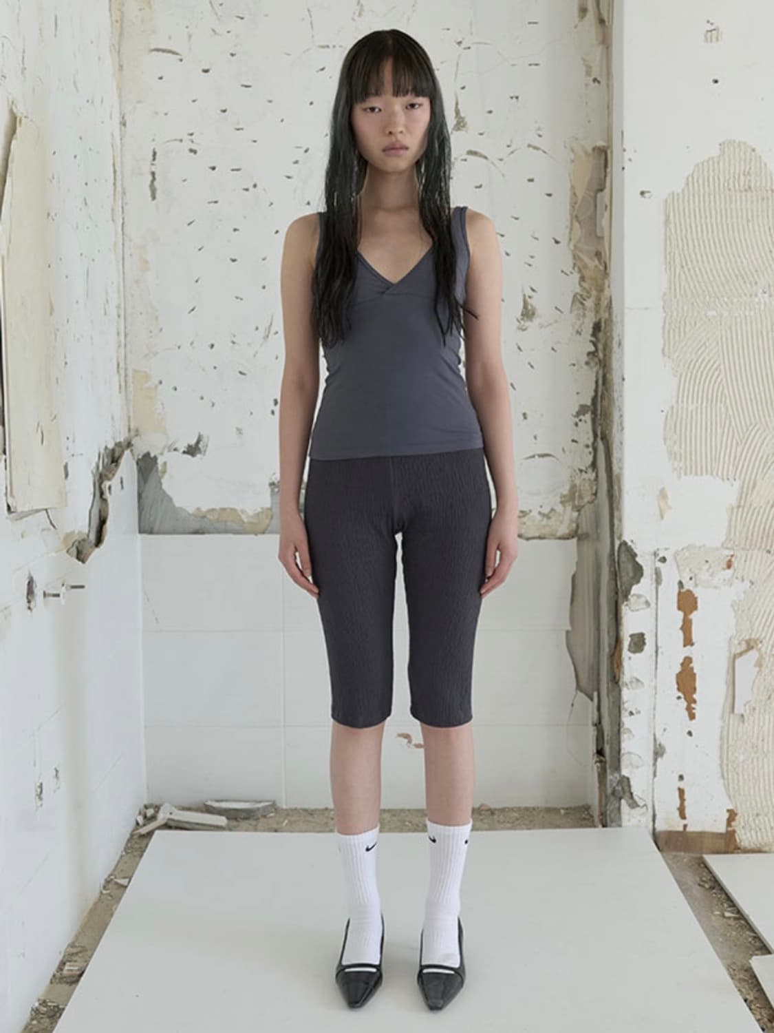 Repos V Neck Sleeveless (Blue Grey) 상품이미지2