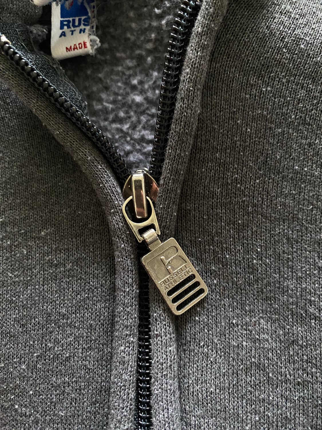 (L) 90s 빈티지 러셀 후드집업 다크그레이 상품이미지4