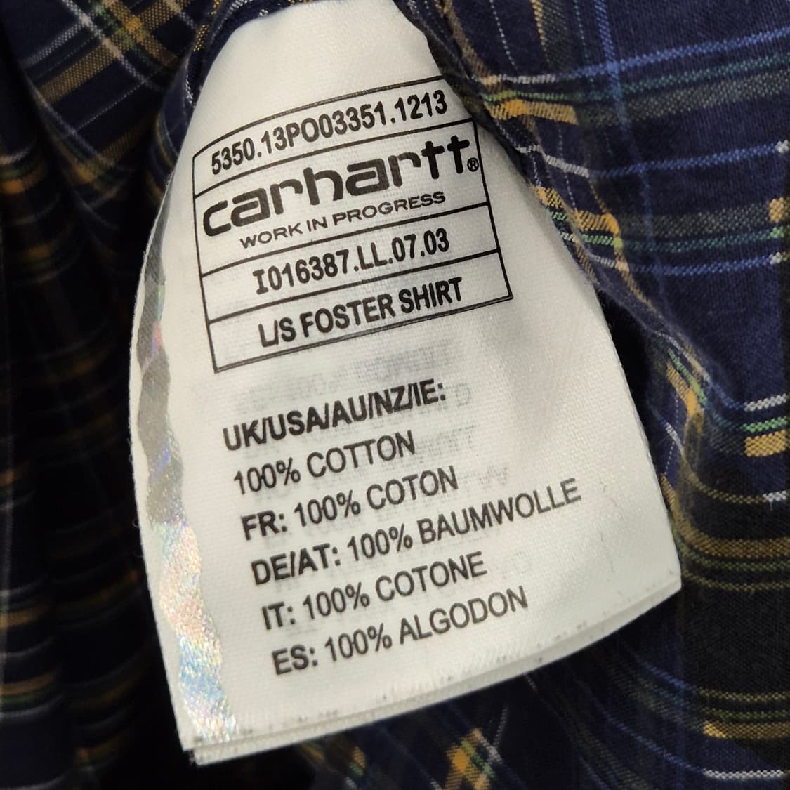 칼하트 WIP L/S 포스터 셔츠 S 상품이미지5