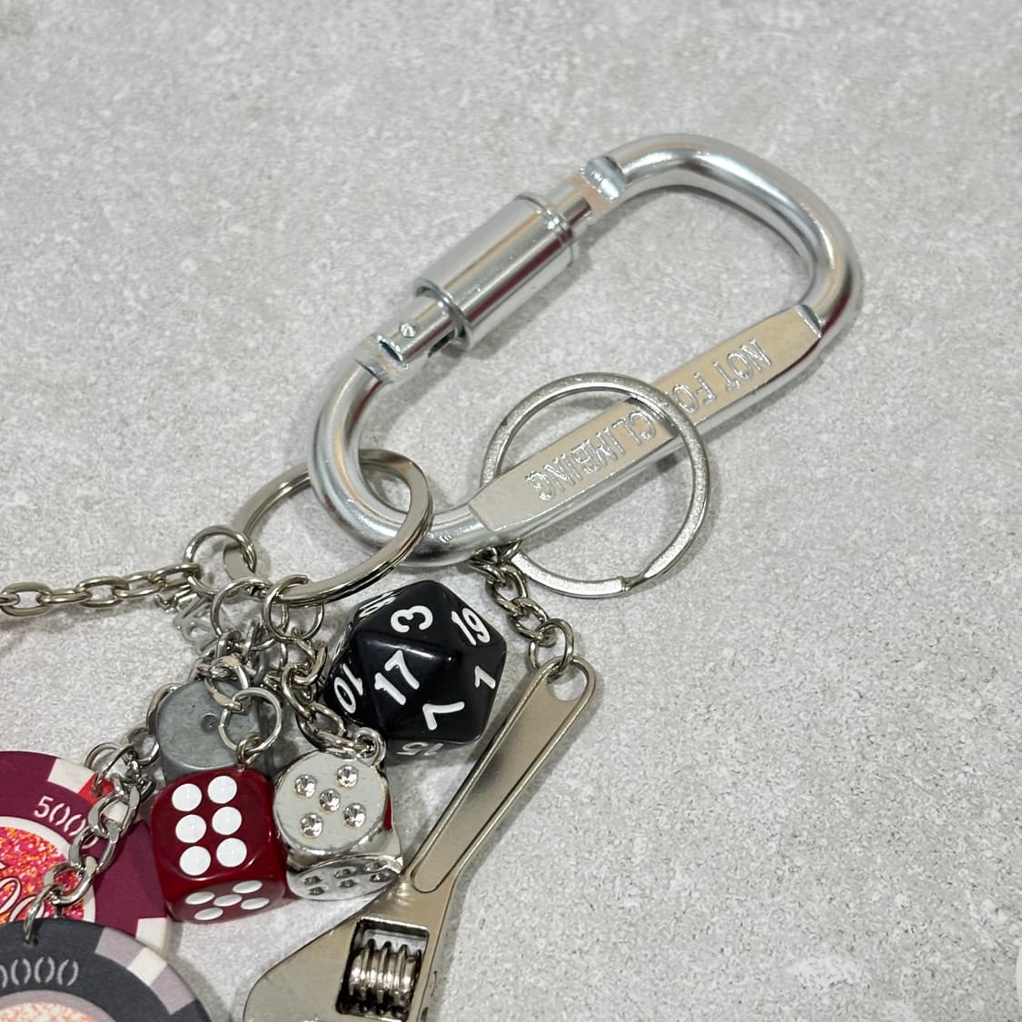 Oribell 미니 스패너 줄자 겜블칩 카라비너 유틸리티 키링 열쇠고리 상품이미지6