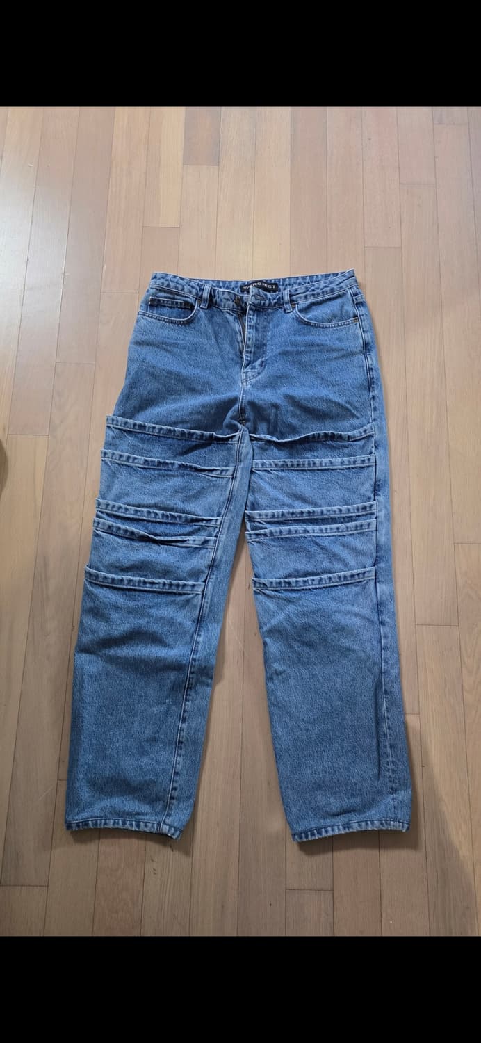 정품 와이프로젝트 컷팅 청바지 데님 남녀공용 상품이미지3