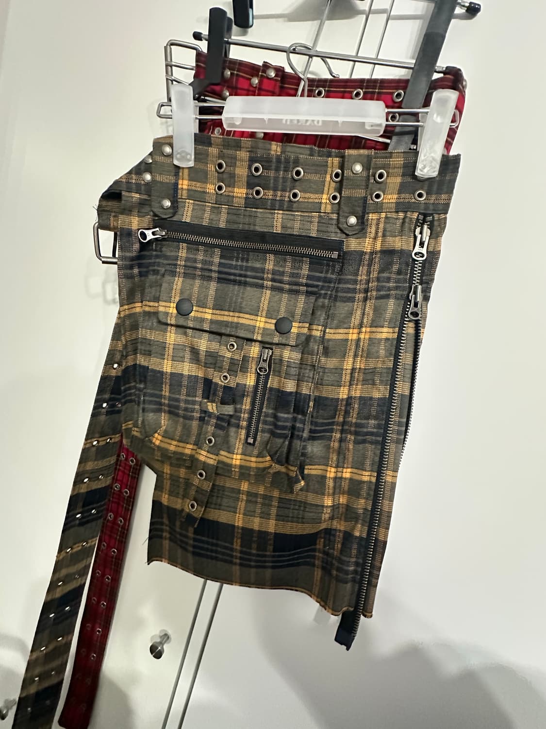 베이컨트 아카이브 레이어드 스커트 그레이 옐로우  상품이미지3