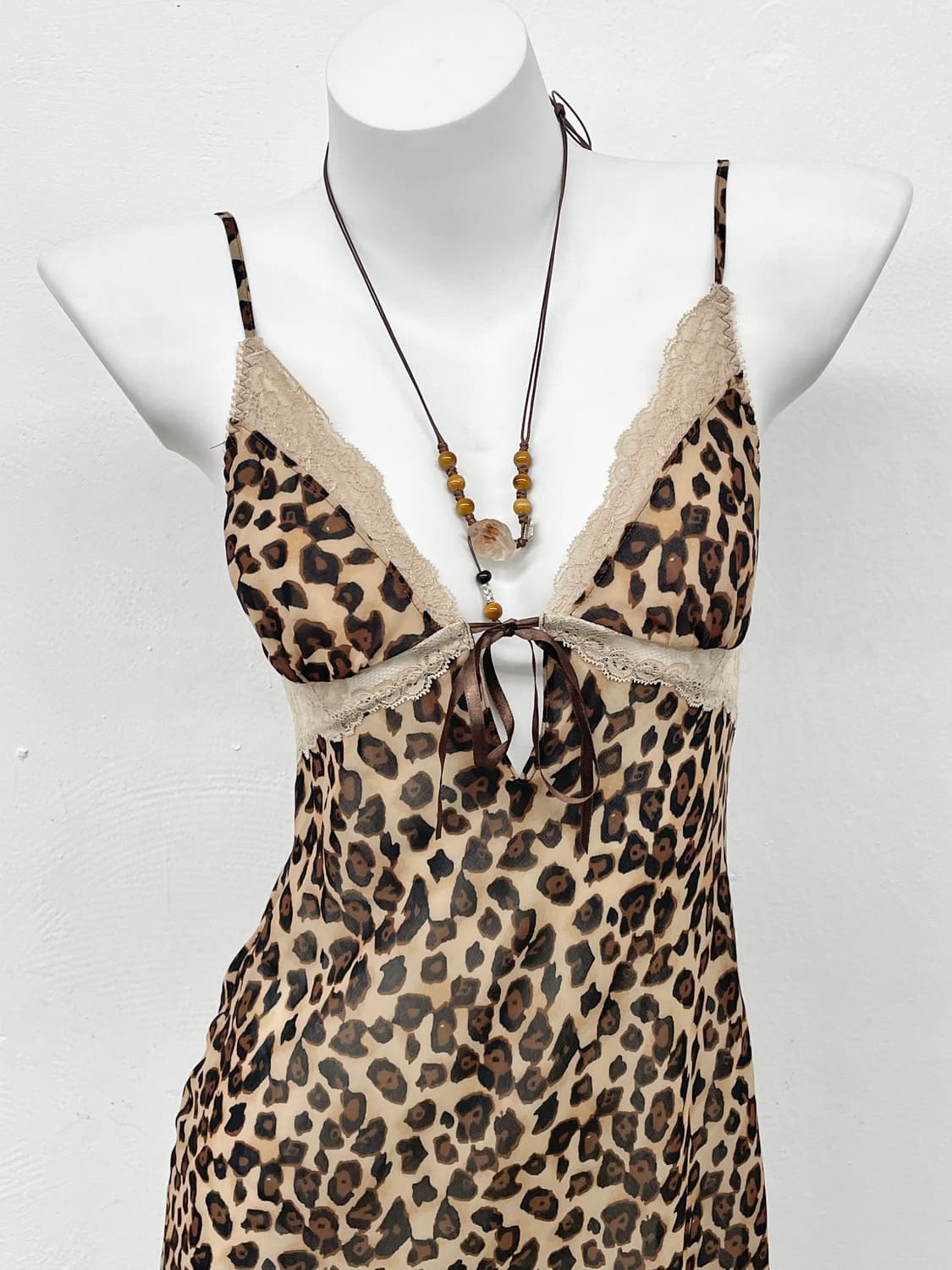 에블린 갸루 호피 레이스 슬립 상품이미지2