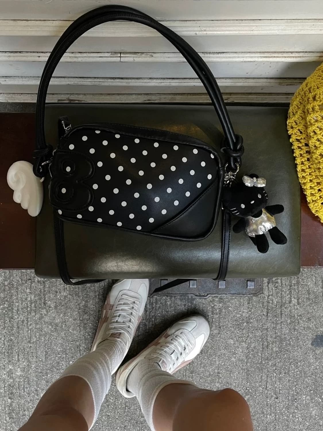 2801project 블랙도트 숄더백 상품이미지1