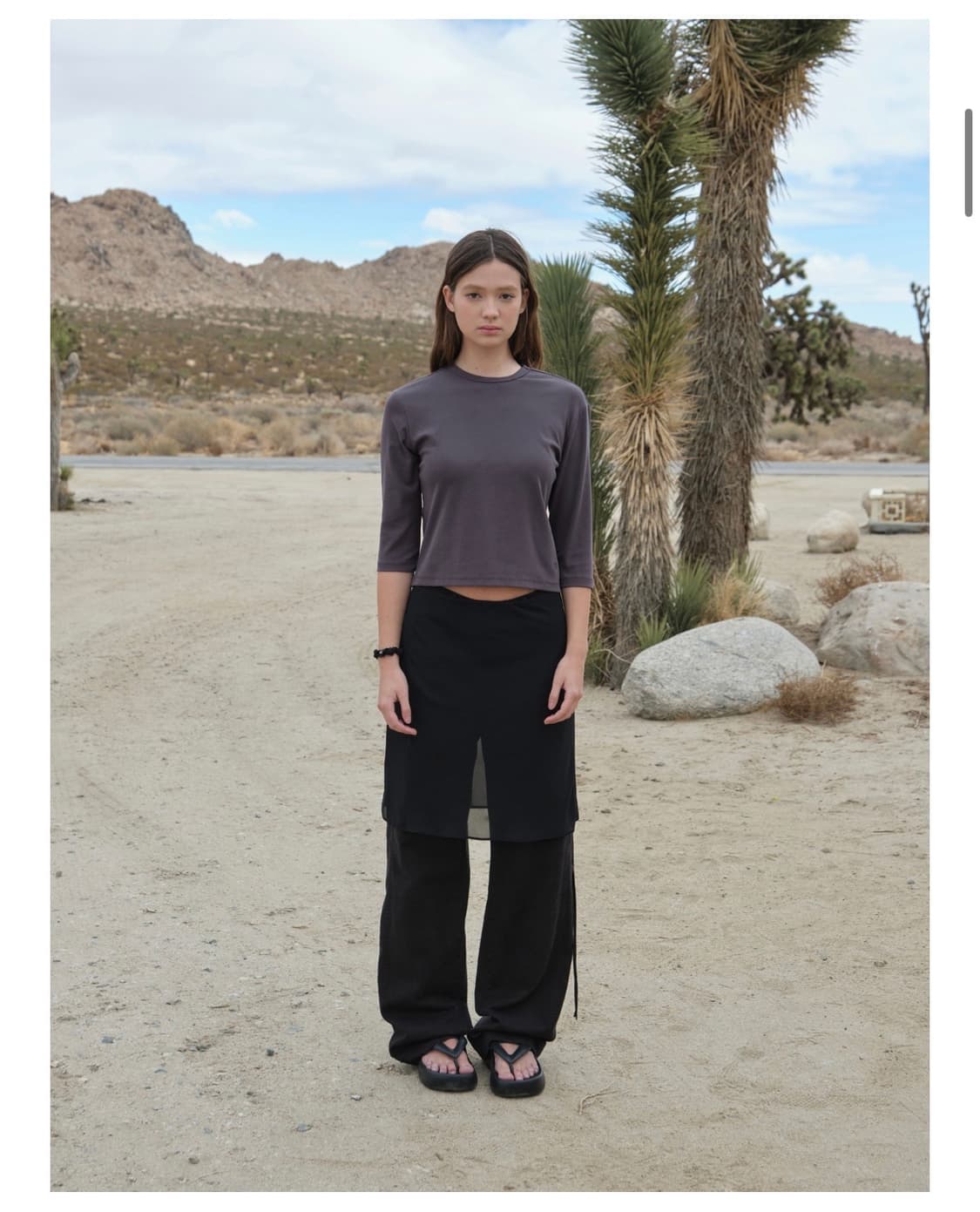 로우클래식 시스루 레이어드 쉬어 스커트 상품이미지1